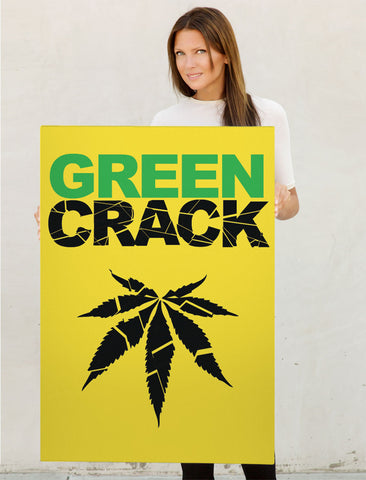 Canvas Green Crack Print